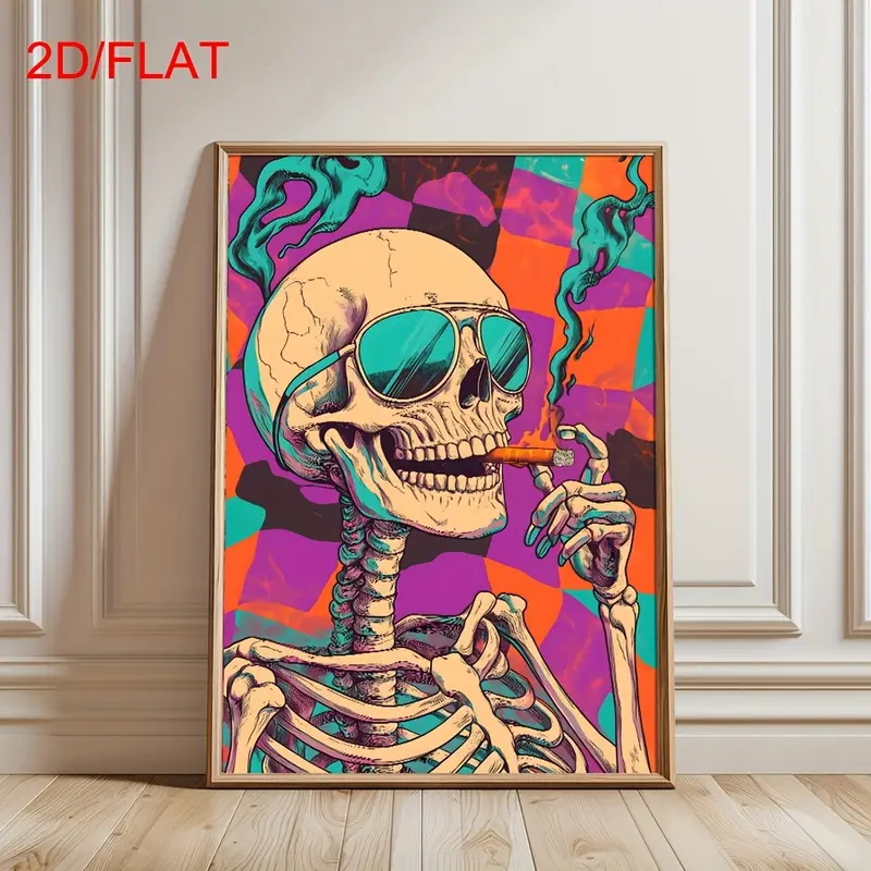 Home Decor Medieval - (Bez ramy) Plakat z abstrakcyjną czaszką