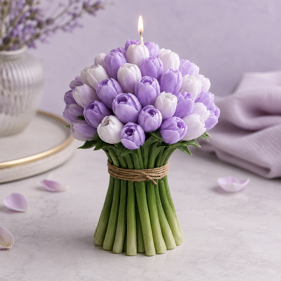 Home Decor Tulip - Realistyczna silikonowa forma 3D na bukiet