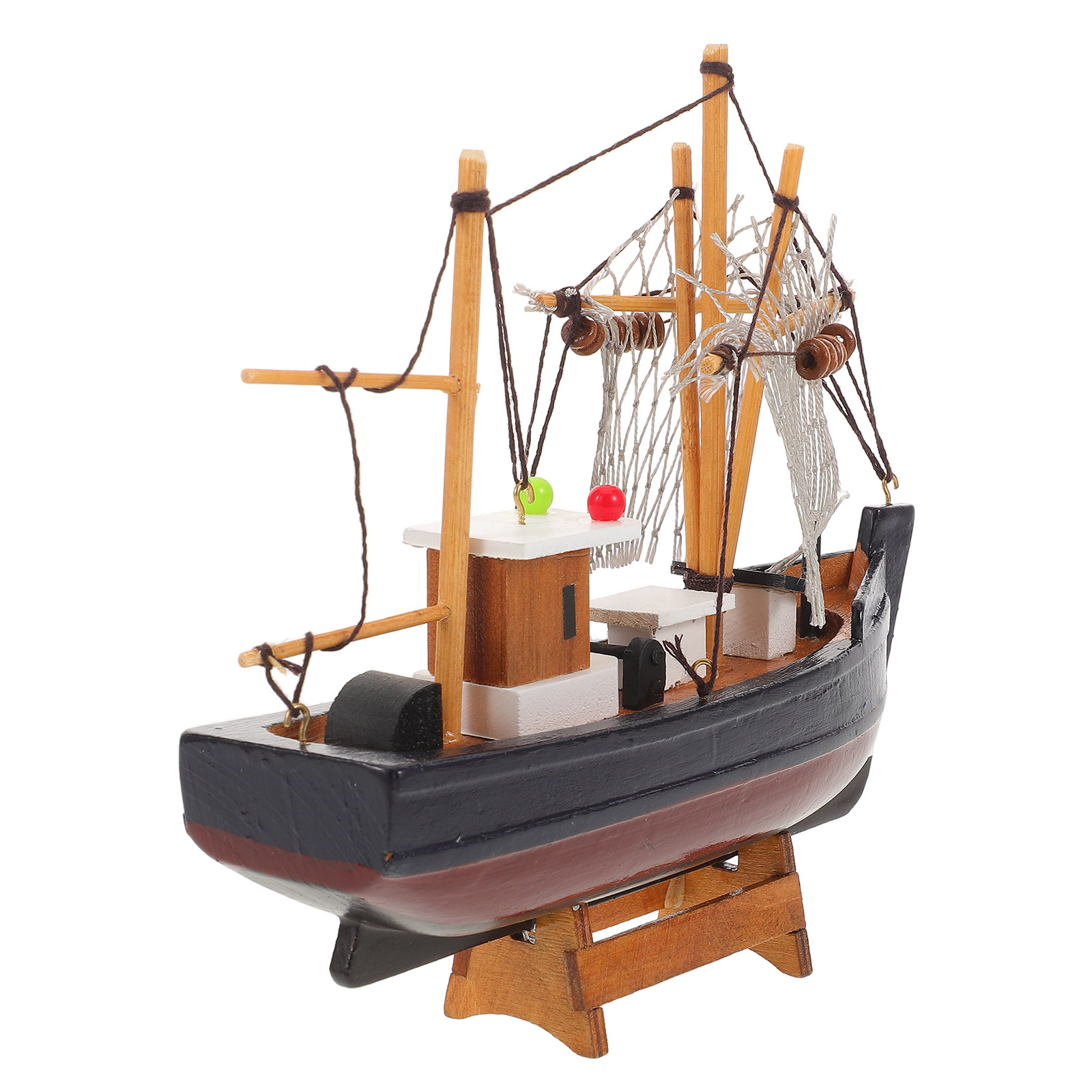 Home Decor Nautical - Drewniana żaglówka, dekoracja stołowa w stylu