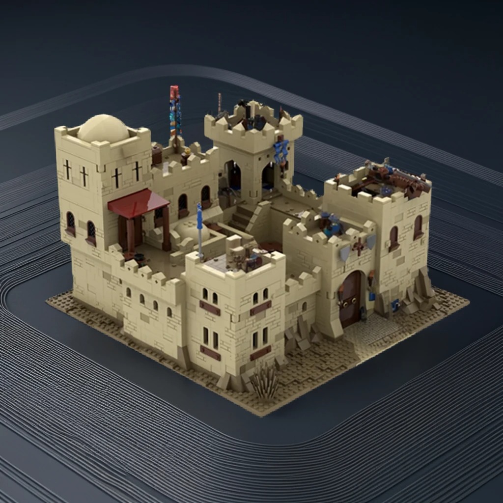 Home Decor Medieval - 4092 elementy MOC Czarny Sokół Pustynny