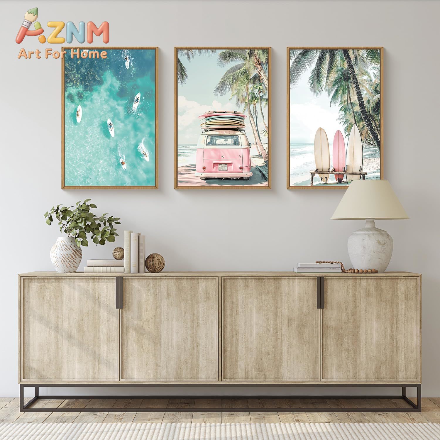 Home Decor Nautical - 3 szt. Letnie obrazy na płótnie