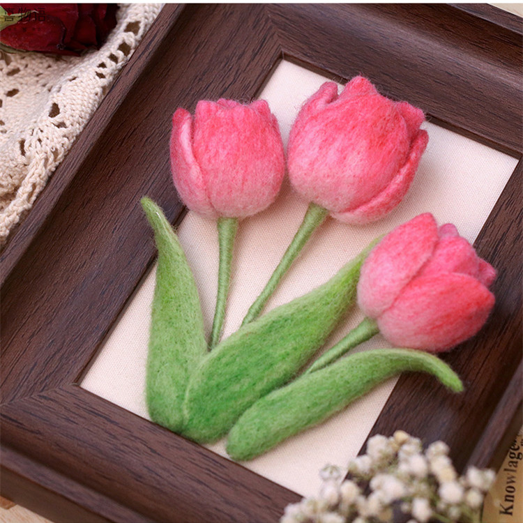 DIY KitWool felt Pink Handmade – Home Decor Tulip recenzja i cena