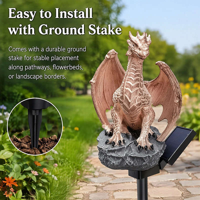Lampa ogrodowa solarna Dragon  – Home Decor Medieval recenzja i cena