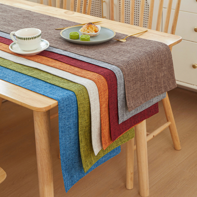 Nowy gruby lniany jednolity ko – Linen Table Runner recenzja i cena