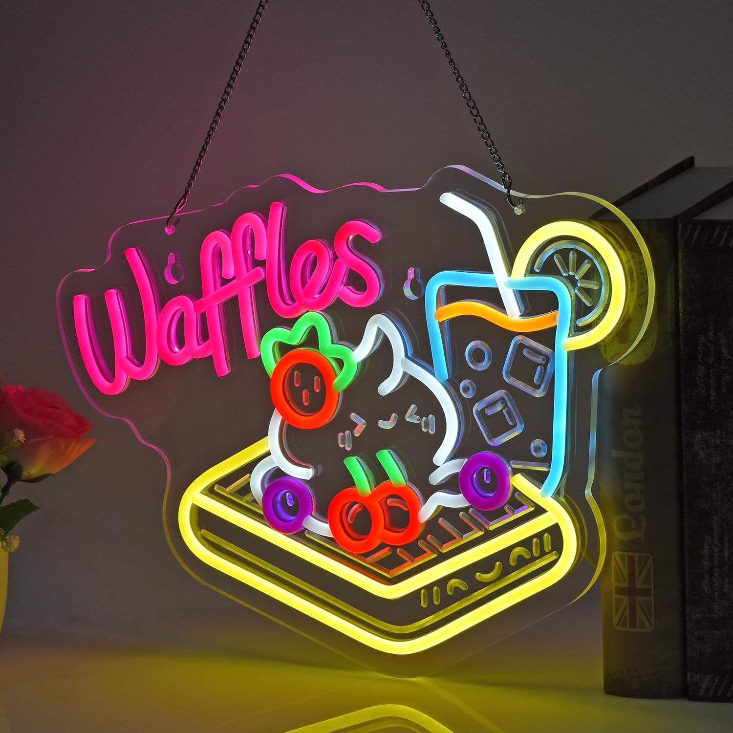 Neonowy szyld Wafle, lampka ne – Home Decor Retail Stores recenzja i cena