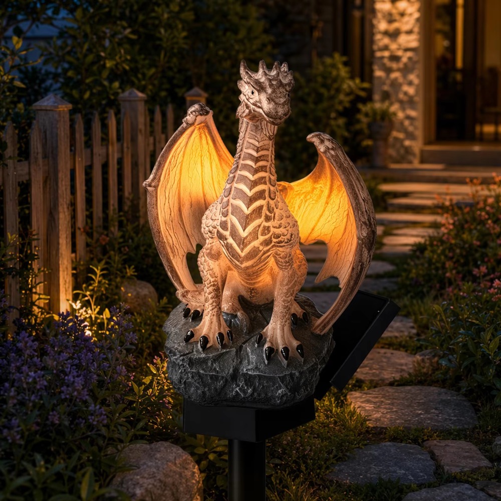 Lampa ogrodowa solarna Dragon  – Home Decor Medieval recenzja i cena
