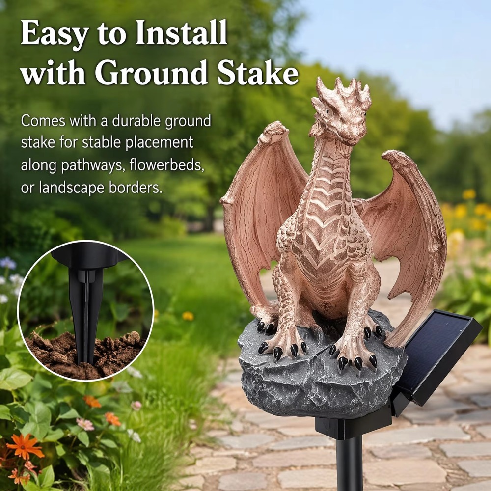Lampa ogrodowa solarna Dragon  – Home Decor Medieval recenzja i cena