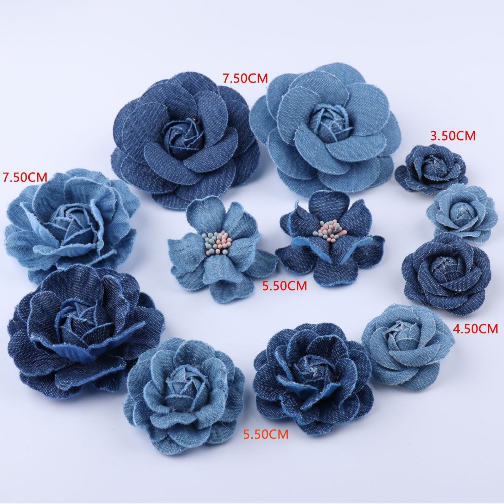 Modny denim, sztuczne kwiaty,  – Home Decor Free recenzja i cena