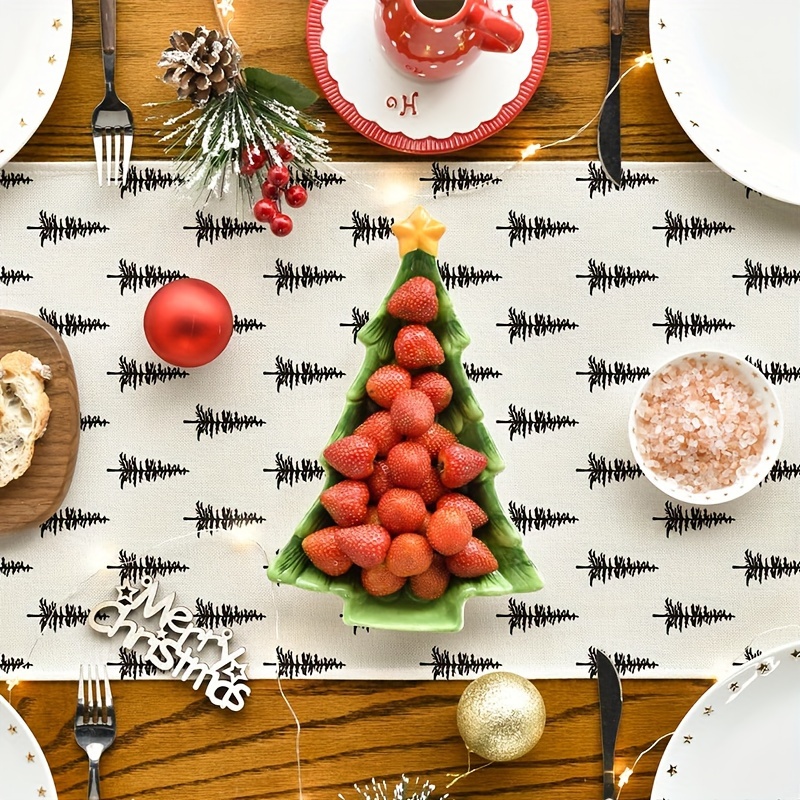 Prosty bieżnik na stół z motyw – Linen Table Runner recenzja i cena