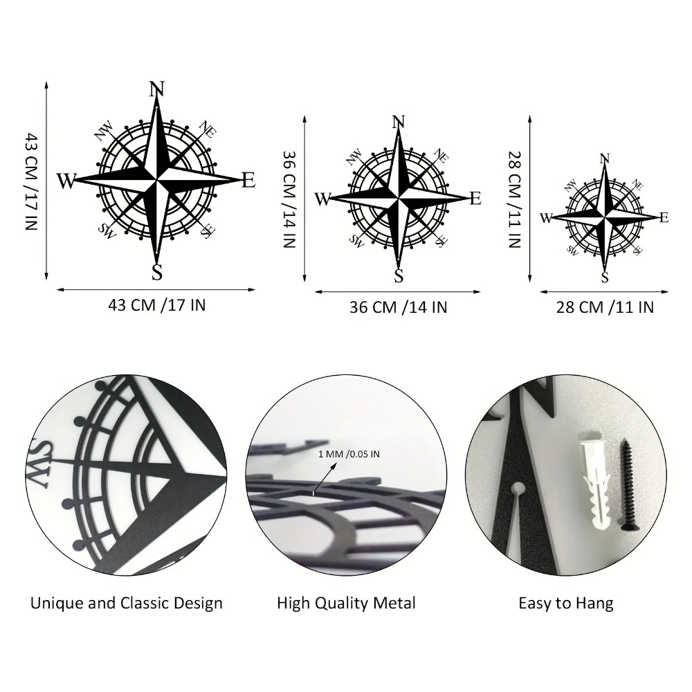 Metalowy kompas jako dekoracja – Home Decor Nautical recenzja i cena