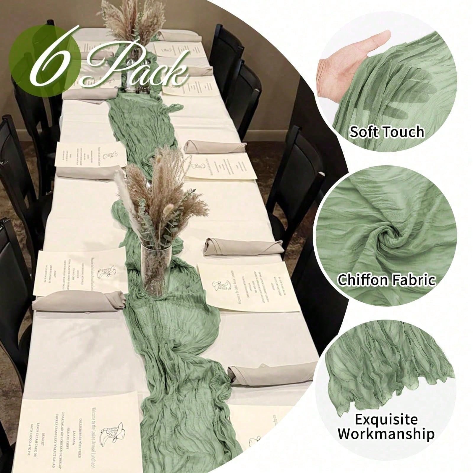6 sztuk bieżników z płótna ser – Linen Table Runner recenzja i cena