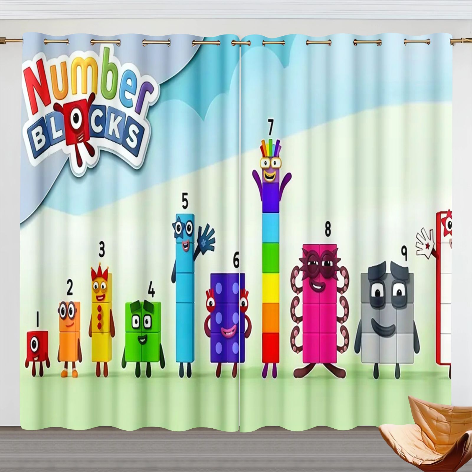 Zasłony z motywem Numberblocks – Home Decor Etsy recenzja i cena