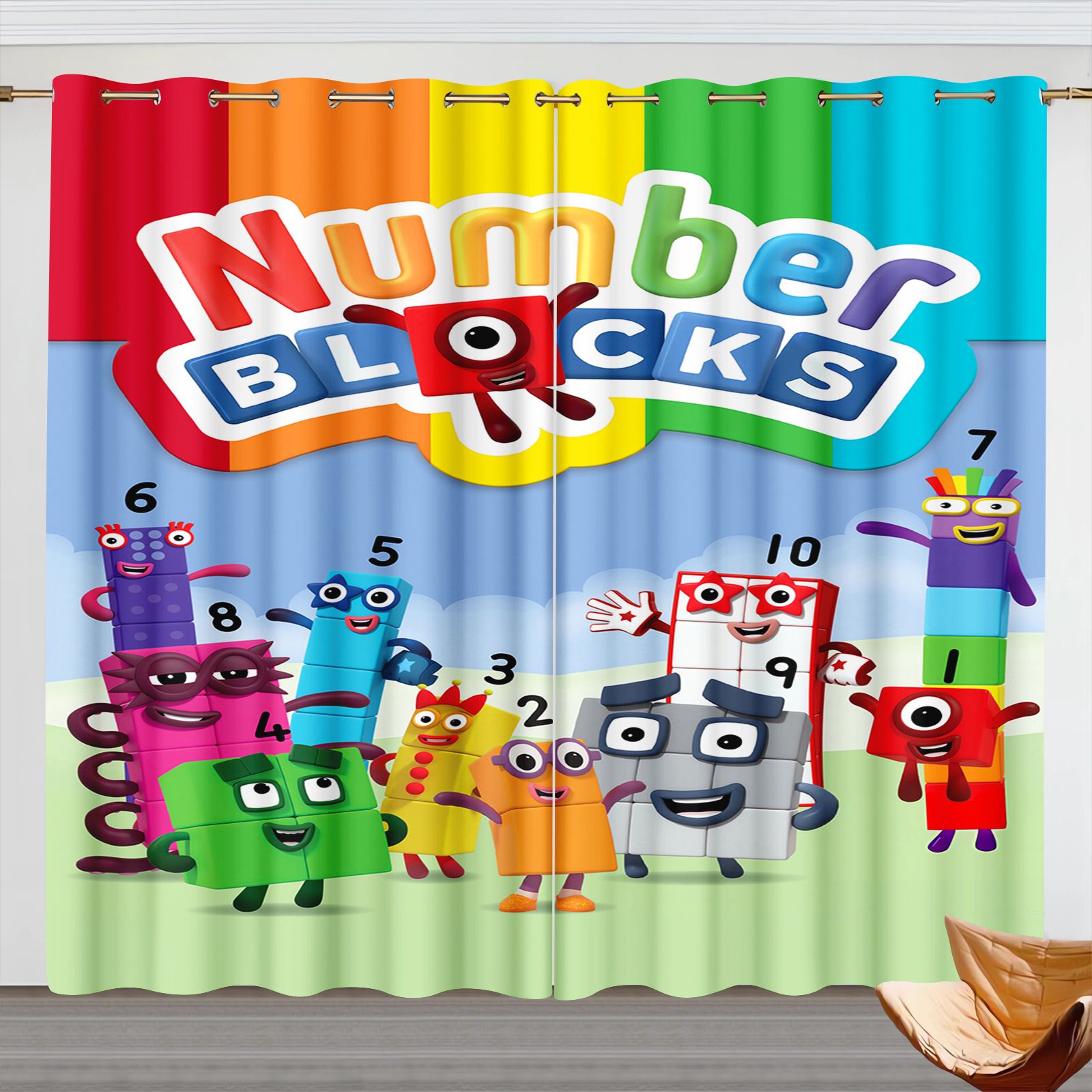 Zasłony z motywem Numberblocks – Home Decor Etsy recenzja i cena