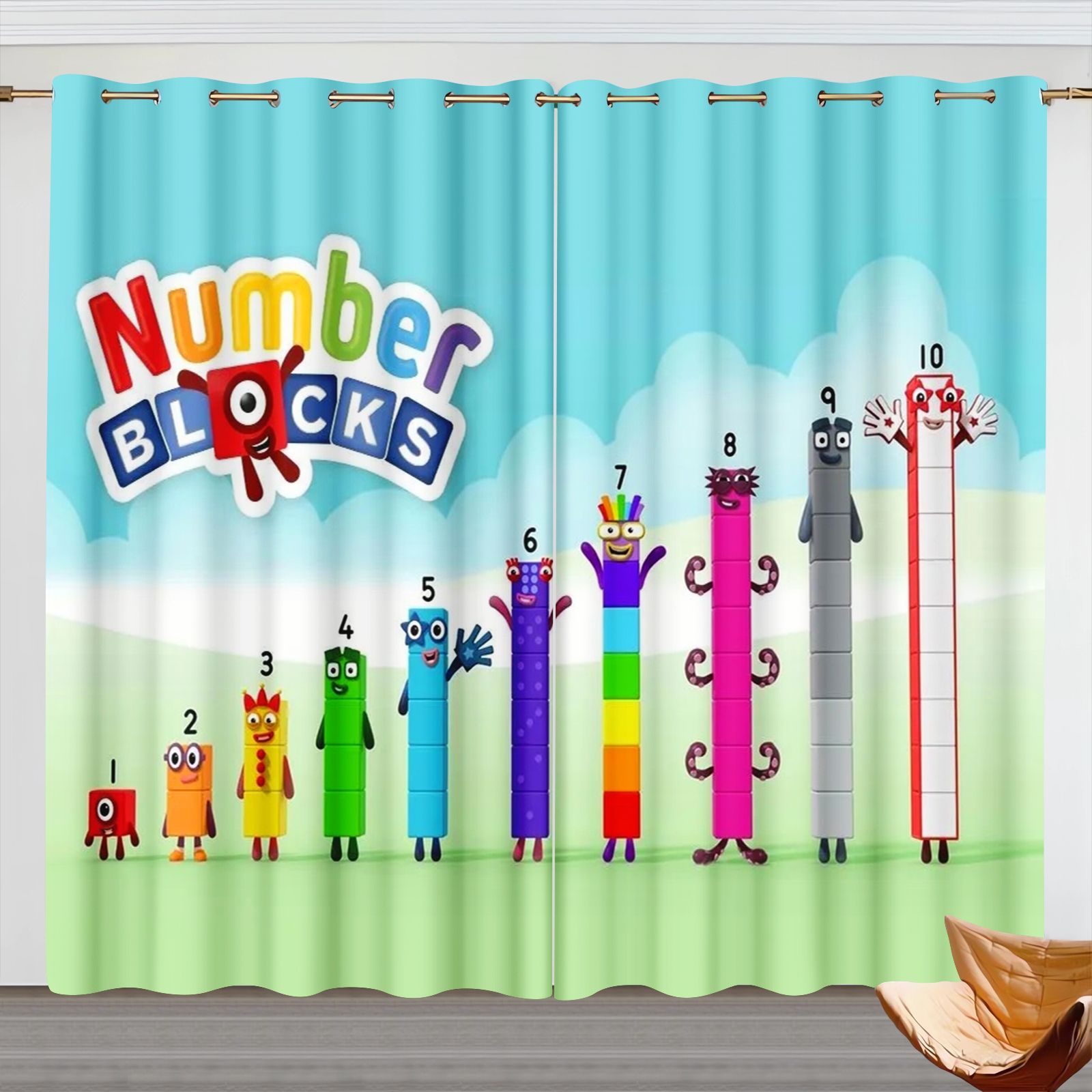 Zasłony z motywem Numberblocks – Home Decor Etsy recenzja i cena