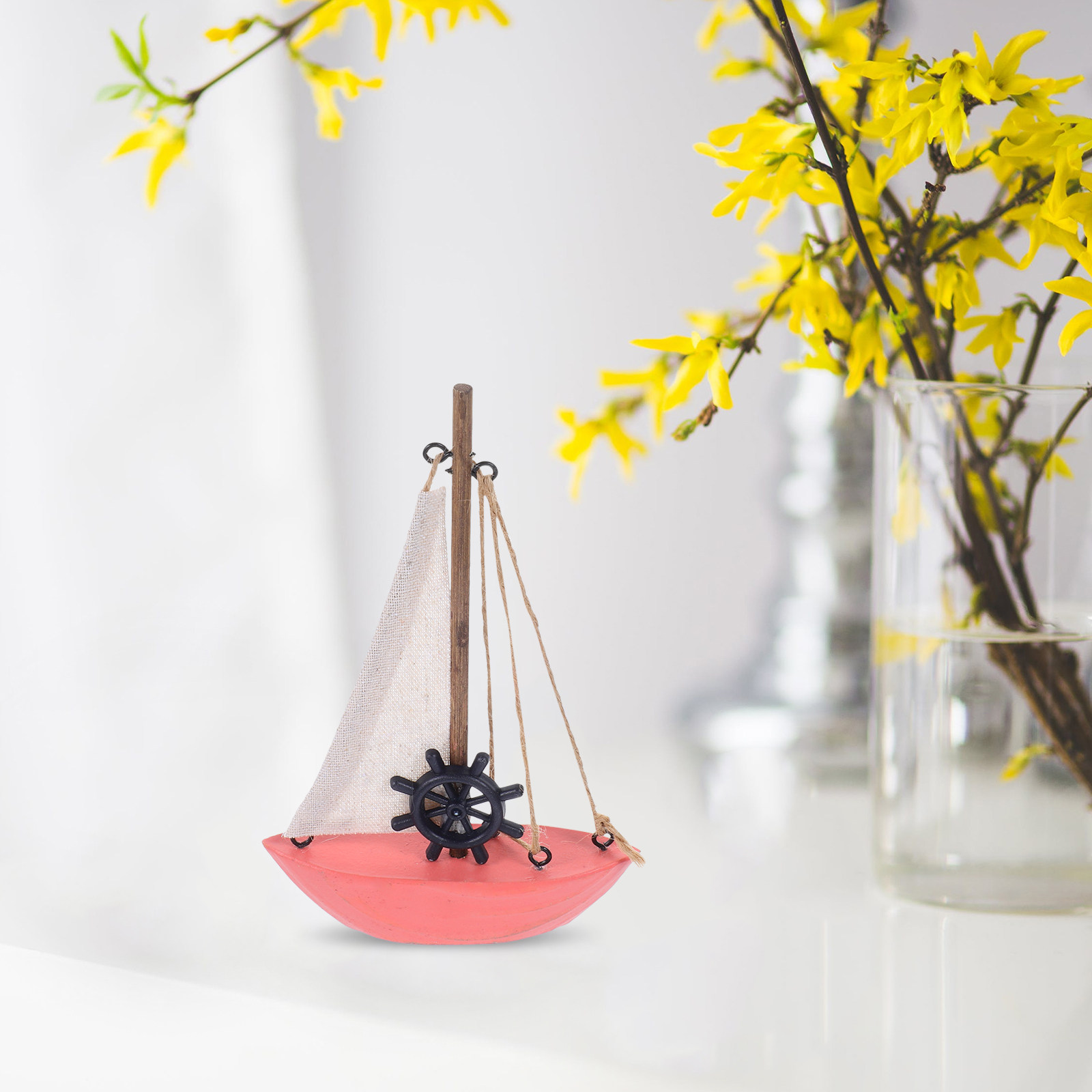Drewniana Miniaturowa Żaglówka – Home Decor Nautical recenzja i cena