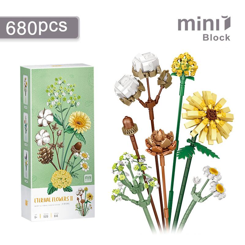 Mini klocki do budowy kwiat DI – Home Decor Etsy recenzja i cena