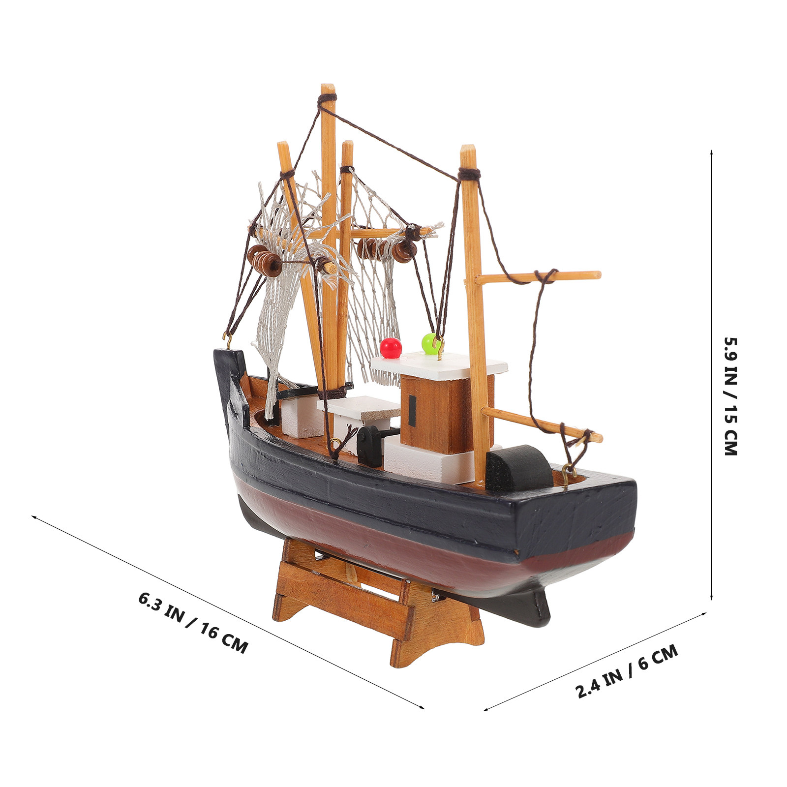 Drewniana żaglówka, dekoracja  – Home Decor Nautical recenzja i cena
